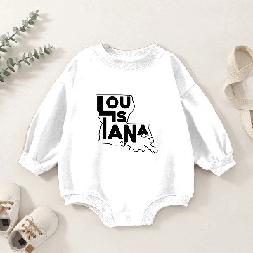 Discover Louisiana Baby Romper Sweatshirts
