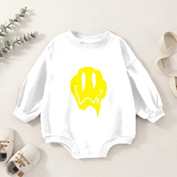 Discover Melting Acid Smiley Face Baby Romper Sweatshirts