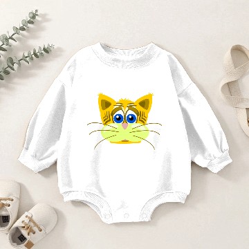 Discover sad cat Baby Romper Sweatshirts