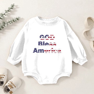 Discover God bless America Baby Romper Sweatshirts
