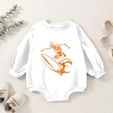 Discover Surfing Skeleton 2a Baby Romper Sweatshirts