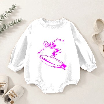 Discover Surfing Skeleton 4b Baby Romper Sweatshirts