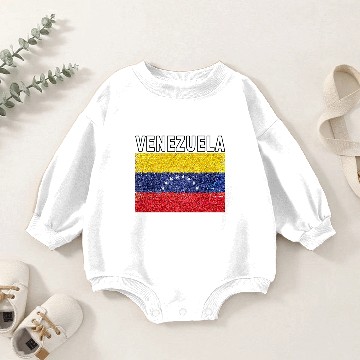 Discover venezuela flag stained glass effect design Baby Romper Sweatshirts