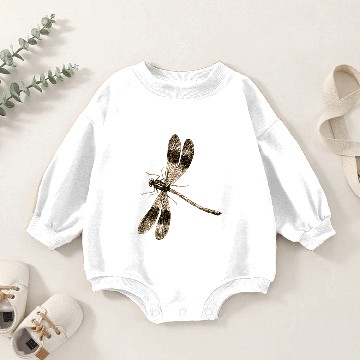 Discover dragonfly insect black and white design Baby Romper Sweatshirts