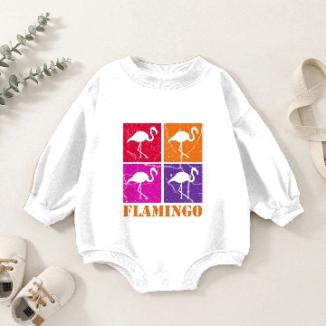Discover Flamingo Pink James Baby Romper Sweatshirts Bird Gift