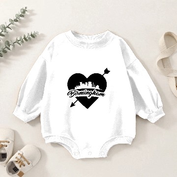 Discover Love Birmingham Baby Romper Sweatshirts
