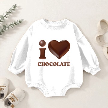 Discover I Love Chocolate Baby Romper Sweatshirts