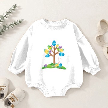 Discover Easter Egg Tree Baby Romper Sweatshirts