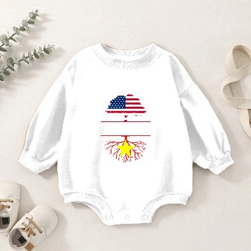 Discover American Grown with Vietnamese Roots Vietnam Baby Romper Sweatshirts