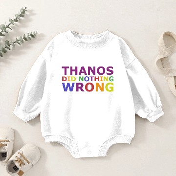 Discover Thanos Did Nothing Wrong Baby Romper Sweatshirts