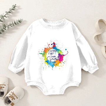 Discover Creativity is Messy & I am very Creative Baby Romper Sweatshirts