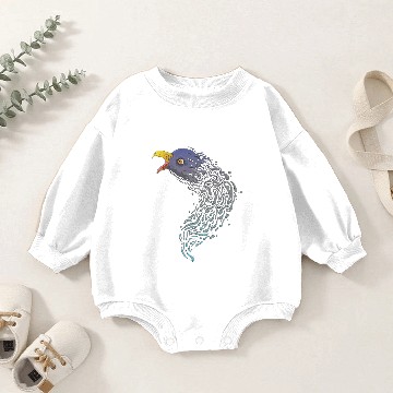 Discover Eagle Jelly Creative Sketch Style Art Cartoon Baby Romper Sweatshirts