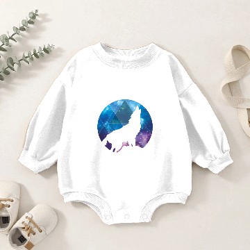 Discover Galaxy Wolf Baby Romper Sweatshirts