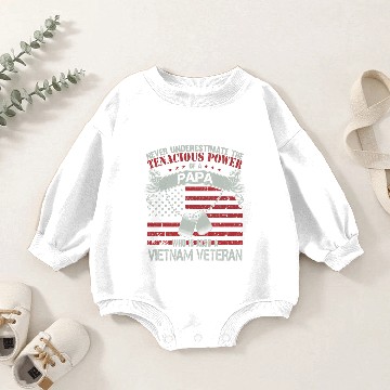 Discover Vietnam veteran papa - Never underestimate Baby Romper Sweatshirts