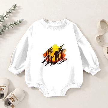 Discover Father's Day Baby Romper Sweatshirts - Holding hands with Son
