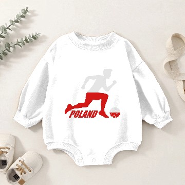 Discover poland poland text striker race goal shooting text Baby Romper Sweatshirts