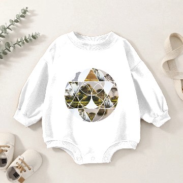 Discover Circle Nature Sea Paradise Baby Romper Sweatshirts