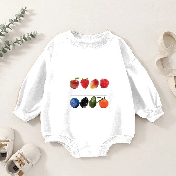 Discover Fruits apple strawberry mango raspberry grape frui Baby Romper Sweatshirts