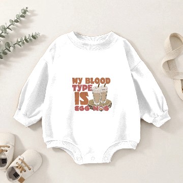 Discover Christmas My Blood Type Is Eggnog Baby Romper Sweatshirts