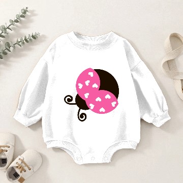Discover Love ladybug heart insect wildlife vector image Baby Romper Sweatshirts