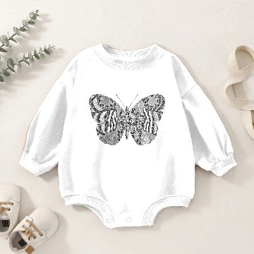 Discover artTS BATIK BUTTERFLY B&W Baby Romper Sweatshirts
