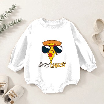 Discover Stay Cheesy Baby Romper Sweatshirts
