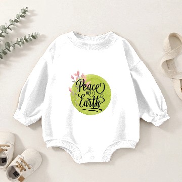 Discover Peace On Earth Baby Romper Sweatshirts