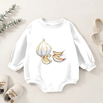 Discover Garlic Lovers Baby Romper Sweatshirts