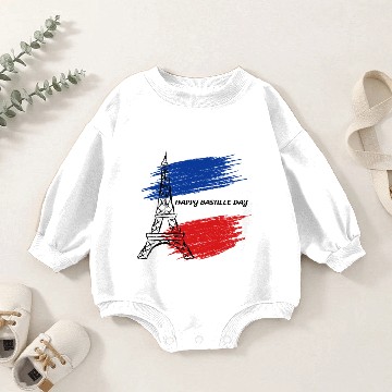 Discover Happy Bastille Day Baby Romper Sweatshirts