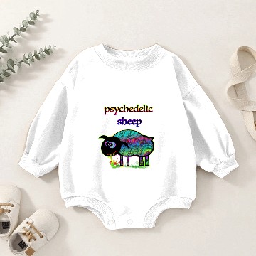 Discover Psychedelic sheep Baby Romper Sweatshirts