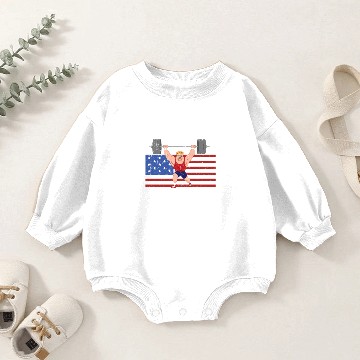 Discover Funny Donald Pump Make America Strong Again Baby Romper Sweatshirts