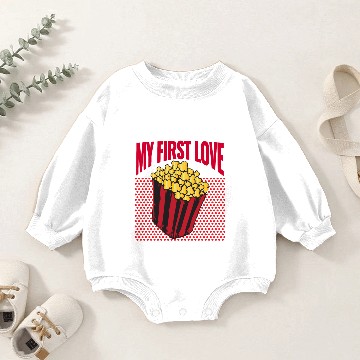 Discover My first Love - Popcorn Baby Romper Sweatshirts