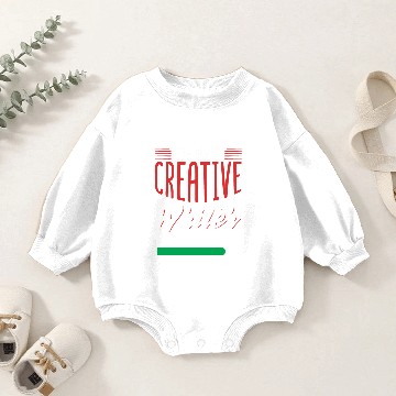 Discover Creative Writer In Progress Baby Romper Sweatshirts