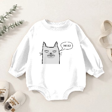 Discover Grey Cat Baby Romper Sweatshirts