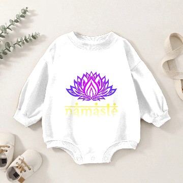 Discover Namaste Lotus Baby Romper Sweatshirts
