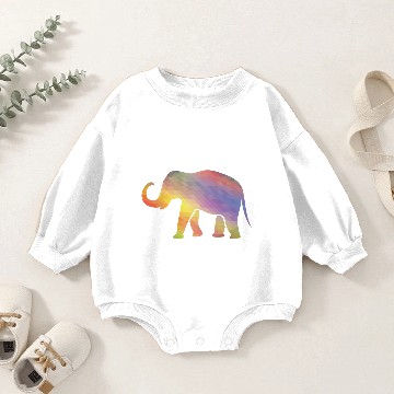 Discover Elephant Mosaik Art Digital Computer Baby Romper Sweatshirts