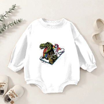 Discover TREX UNICORN RAINBOW Baby Romper Sweatshirts