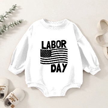 Discover Labor Day American Flag Baby Romper Sweatshirts
