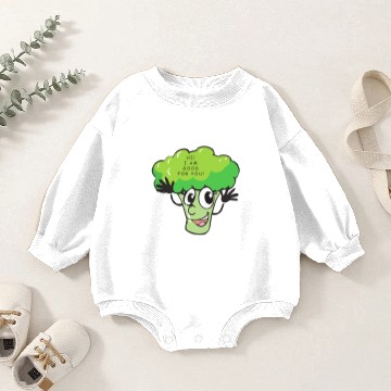 Discover I am good for you-Broccoli Baby Romper Sweatshirts
