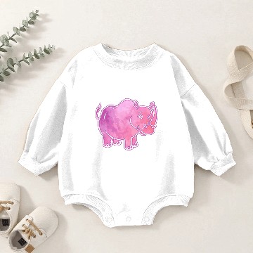 Discover Rhinoceros Happy Baby Romper Sweatshirts