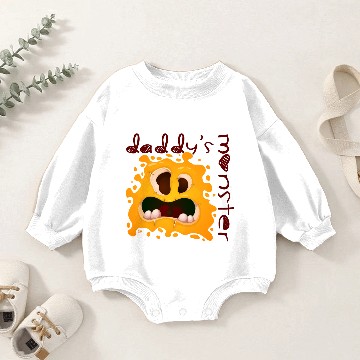 Discover Daddy's Monster - Pumpkin Baby Romper Sweatshirts