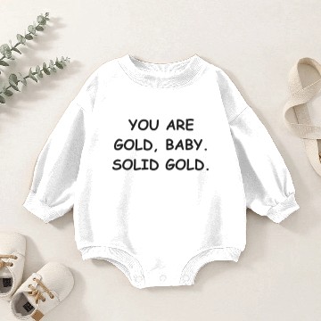 Discover You Are Gold Baby Solid Gold Baby Romper Sweatshirts