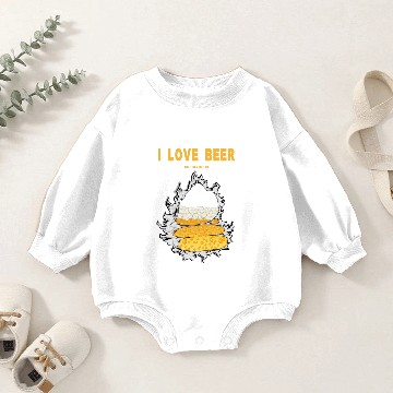 Discover I LOVE BEER Baby Romper Sweatshirts