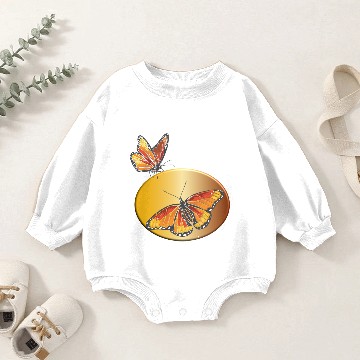 Discover Butterfly Monarch Baby Romper Sweatshirts