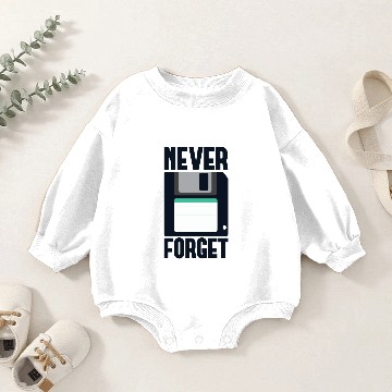 Discover Never Forget Computer PC Floppy Disk Baby Romper Sweatshirts
