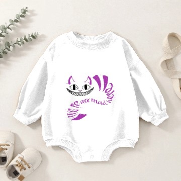 Discover We're All Mad Here Baby Romper Sweatshirts