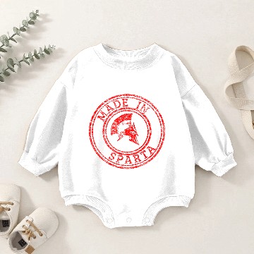 Discover Made in Sparta red Baby Romper Sweatshirts