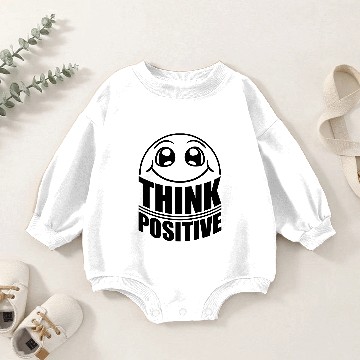 Discover face think cool think positive stay positive optim Baby Romper Sweatshirts