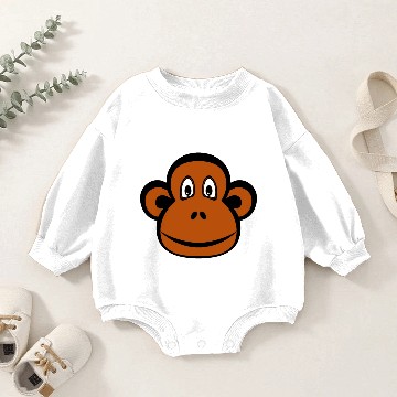 Discover Monkey Face Baby Romper Sweatshirts