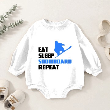 Discover Snowboarding Snowboarder Winter Sports Snow Baby Romper Sweatshirts